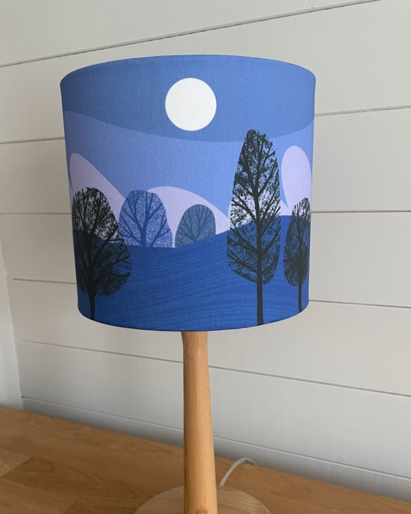 20cm retro blue landscape