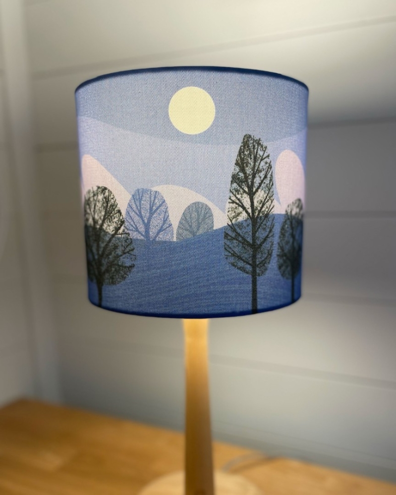 20cm retro blue landscape1