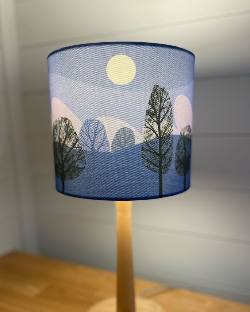 20cm retro blue landscape1