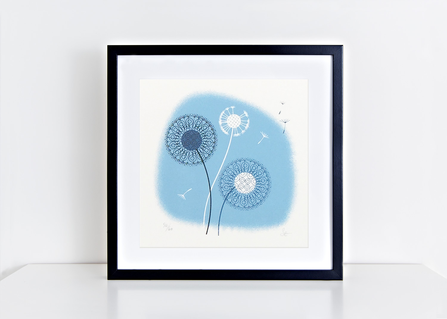 blue dandelion frame