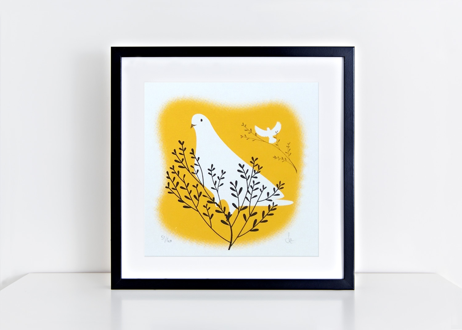yellow dove frame